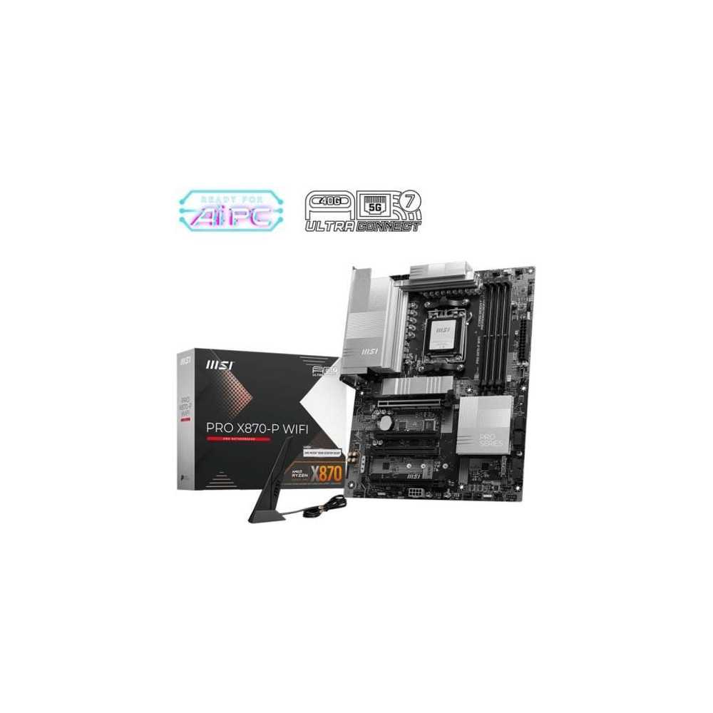 Motherboard - MSI - PRO X870-P WIFI - Wi-Fi 7, PCIe Gen5, EZ M.2 Shiel