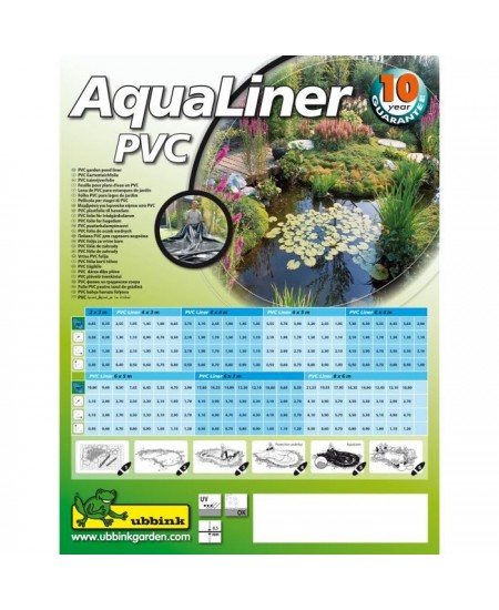 Ubbink Bâche d'étang AquaLiner 4 x 5 m PVC 0,5 mm 1331950 403734