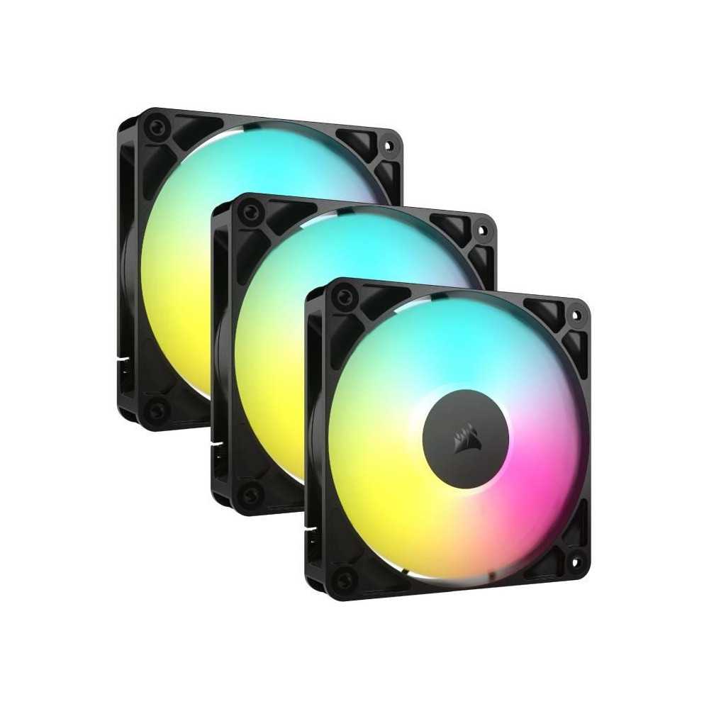 Pack of 3 120mm ARGB fans - CORSAIR - RS120 - Exceptional cooling and