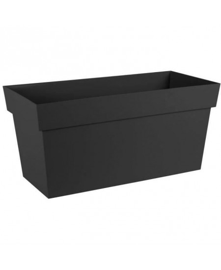 EDA Muret avec roulettes Toscane - 79 x 35 x H 39 cm - 74 L - Noir