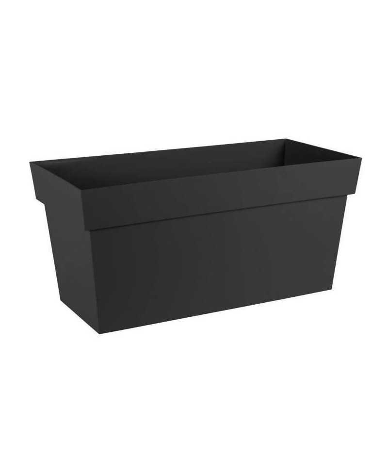 EDA Muret avec roulettes Toscane - 79 x 35 x H 39 cm - 74 L - Noir