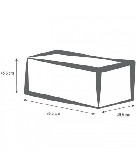 EDA Bac jardiniere Volcania 100 x 40 x 40 cm - 97,6 L - Gris anthracite