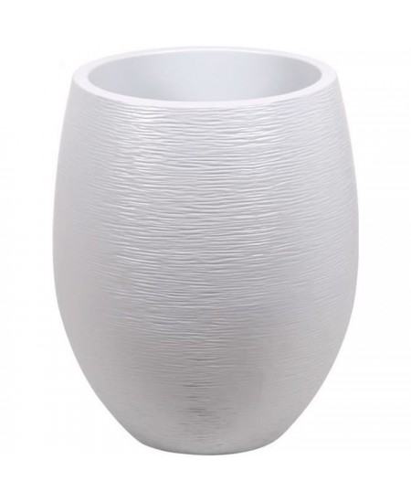 Pot rond Graphit - EDA PLASTIQUE - Contenance 53L - Blanc cérusé