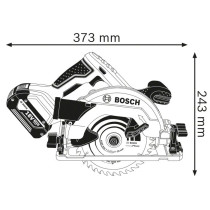 Circular saw 18V GKS 18V -57 g Professional + 2 batteries 4 AH + Charg