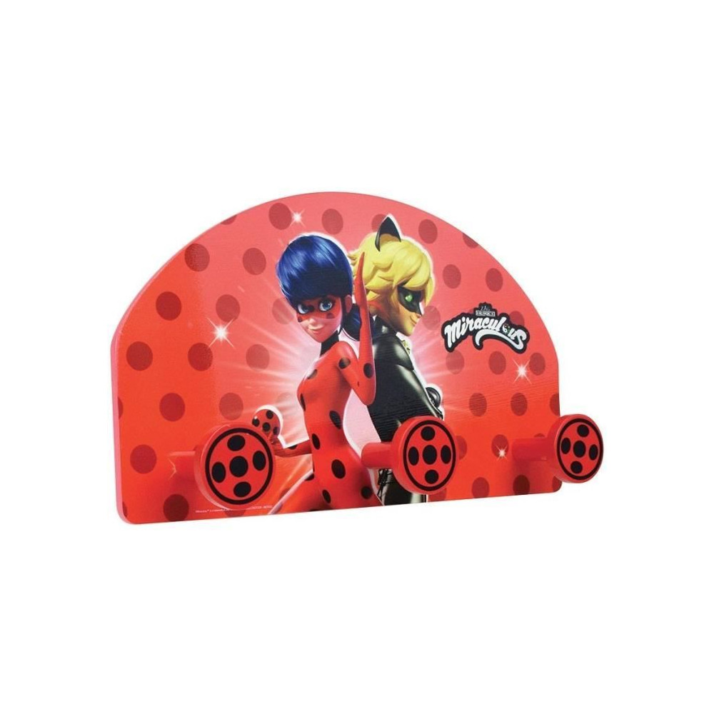 Fun house miraculous ladybug coat rack for children H.37 x L.21.5 x D.