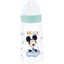 Biberon - Disney Baby - Mickey - 240 ml - Sans BPA - Tétine en silico