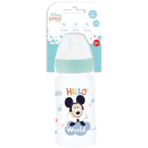 Biberon - Disney Baby - Mickey - 240 ml - Sans BPA - Tétine en silico