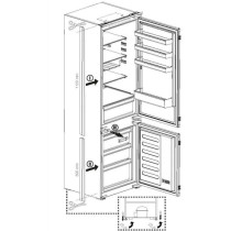 Réfrigérateur combiné - BEKO - 2 portes - Intégrable - 254 L (185