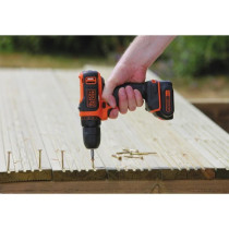 BLACK & DECKER Cordless screwdriver with 2 batteries and a 10.8 V box