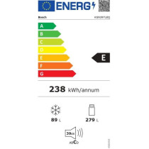 Réfrigérateur combiné pose-libre BOSCH - SER4 - Inox look - Vol.tot