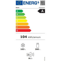 Bosch KGN39AIAT - Série 6 Réfrigérateur combiné pose-libre - 363 L