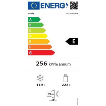 Réfrigérateur Combiné - CANDY - CCE3T618EW - Classe E - 341 L - 185