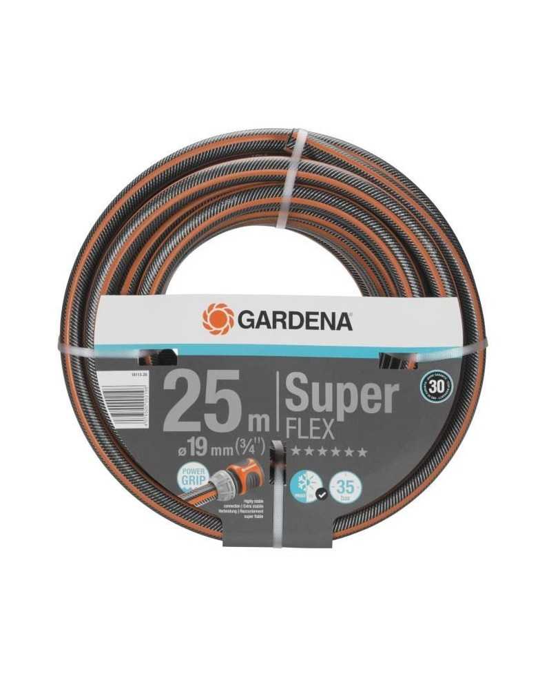 GARDENA Tuyau d'arrosage Premium SuperFLEX – Longueur 25m – Ø19mm – Anti noeud et indéformable – Garantie 30 ans (1811