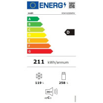 Réfrigérateur Combiné - HAIER - HDW1620DNPW - Classe D - 377 L - 20