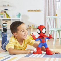 Spidey dances and crawls, interactive plush with music and sounds, sup