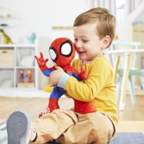 Spidey dances and crawls, interactive plush with music and sounds, sup