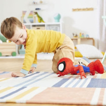 Spidey dances and crawls, interactive plush with music and sounds, sup