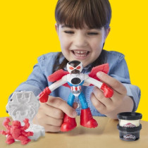 Play-Doh Captain America, coffret Moto tranchante avec figurine flexib