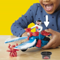 Play-Doh Captain America, coffret Moto tranchante avec figurine flexib