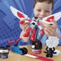 Play-Doh Captain America, coffret Moto tranchante avec figurine flexib