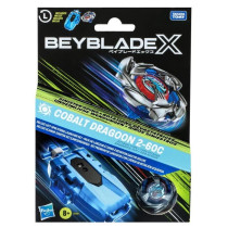 Beyblade X pack Cobalt Dragoon 2-60C avec lanceur a corde deluxe, toup