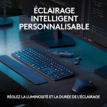 Clavier - Sans fil - Logitech - MX Keys S - Rétroéclairé - AZERTY -