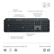 Clavier - Sans fil - Logitech - MX Keys S - Rétroéclairé - AZERTY -