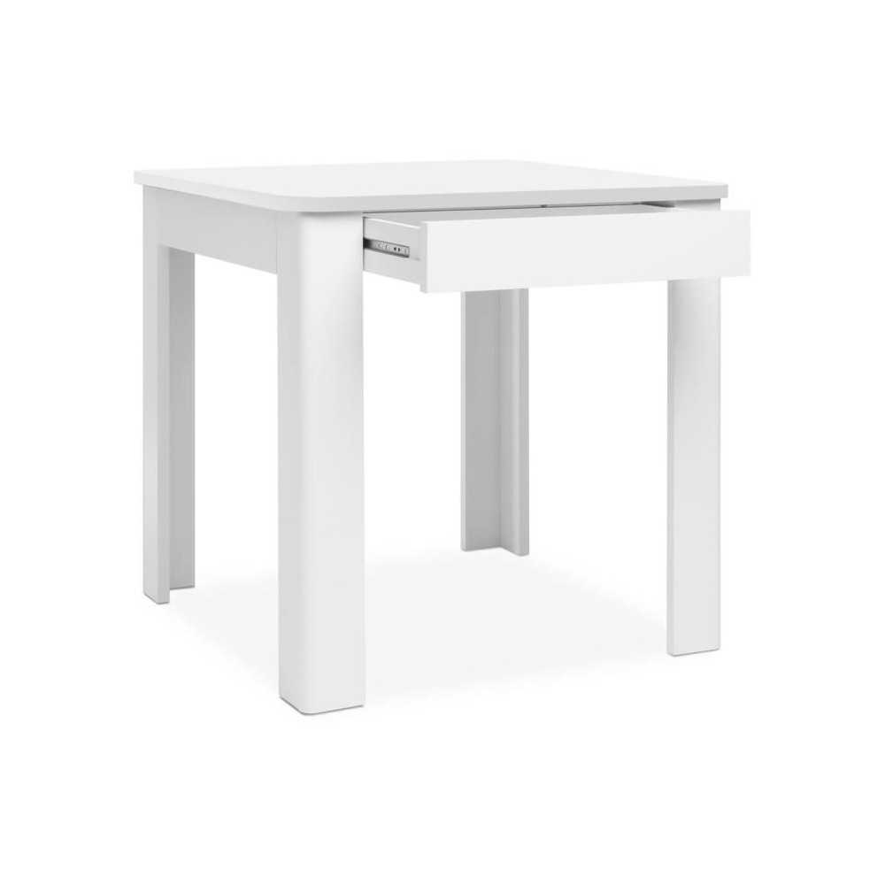 Table OSLO - Rectangulaire - 4 personnes - 80 x 77 x 80 cm - Blanc