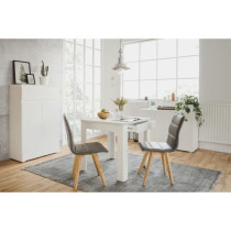 Table OSLO - Rectangulaire - 4 personnes - 80 x 77 x 80 cm - Blanc