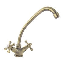 ROUSSEAU Beverly kitchen mixer tap - without handshower - aged bronze