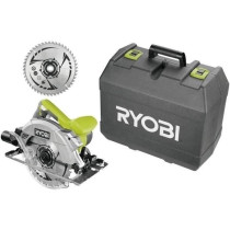 RYOBI - Scie circulaire 1 600 W laser + coffret, 2 lames 190 mm 24 & 4