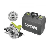 RYOBI - Scie circulaire 1 600 W laser + coffret, 2 lames 190 mm 24 & 4