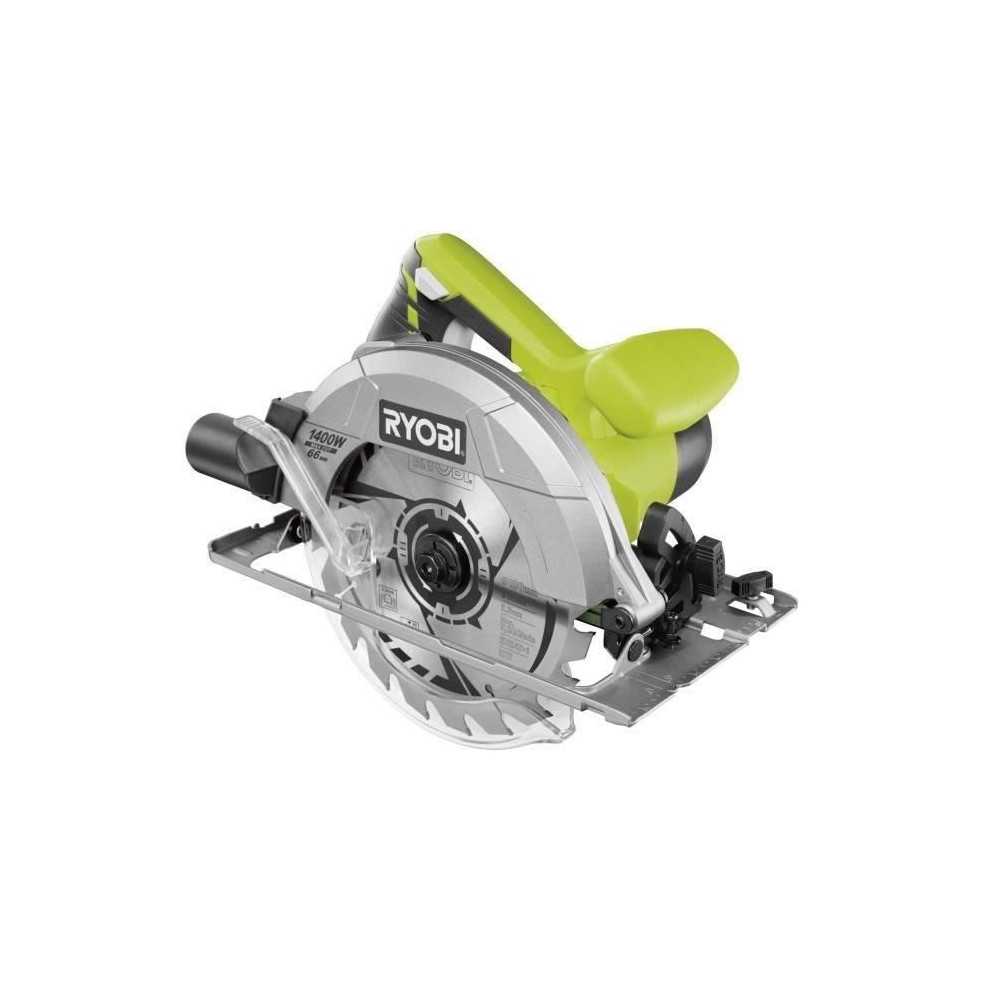 RYOBI - Scie circulaire 1 400 W - 1 lame diam. 190 mm 20 dents, 1 guid