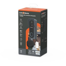 Kit Sonnette connectée + carillon - LINK2HOME - Wi-Fi, audio bidirect