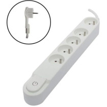 Chacon Multiprise Bloc 5 sockets 16 A with switch, flat plug, cable 1.