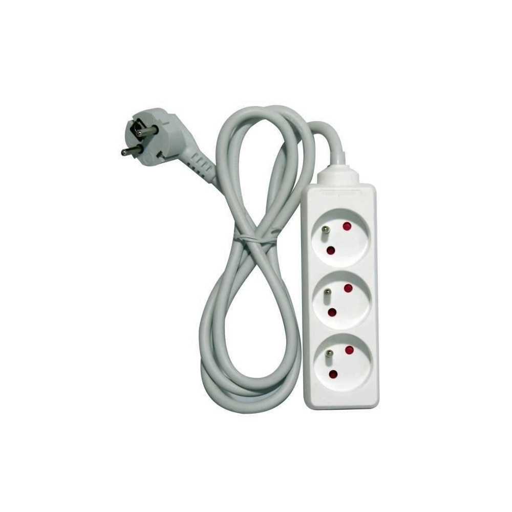 Chacon Multiprise Bloc 3 sockets 16a 1.5m white