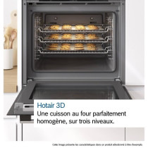 Four pyrolyse Softclose - BOSCH SER4 - HQG572BB3F - Noir - 8 modes de