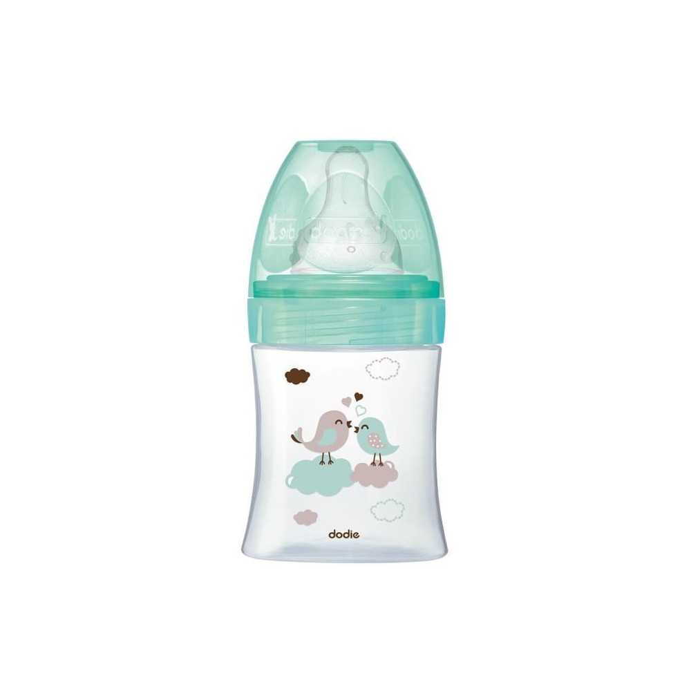 Dodie - Initiation Bottle + Glass 150ml Bird Green