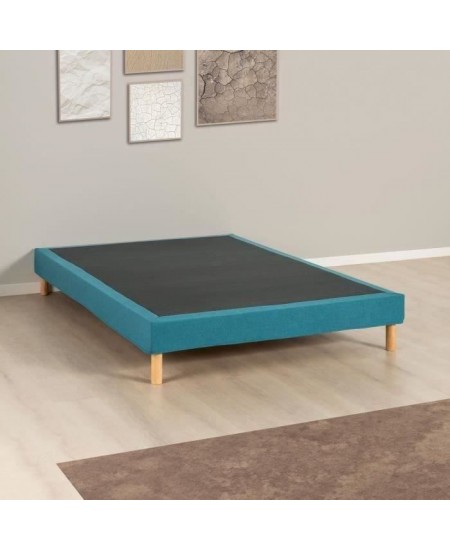 Sommier tapissier - 160x200 cm - Bleu turquoise - Kit - DEKO DREAM Eazyx