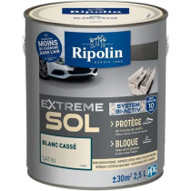 RIPOLIN Interior & Exterior Floor Paint - Off White Satin, 2.5L