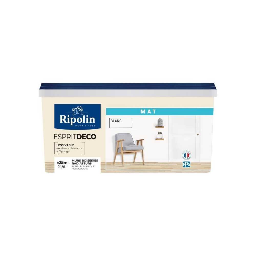 RIPOLIN All pieces wall paint, Ripolin - Matt White, 2.5L