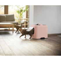 Cat toilet house - ROTHO - 57 x 39 x 40 cm - Litter box - Pink