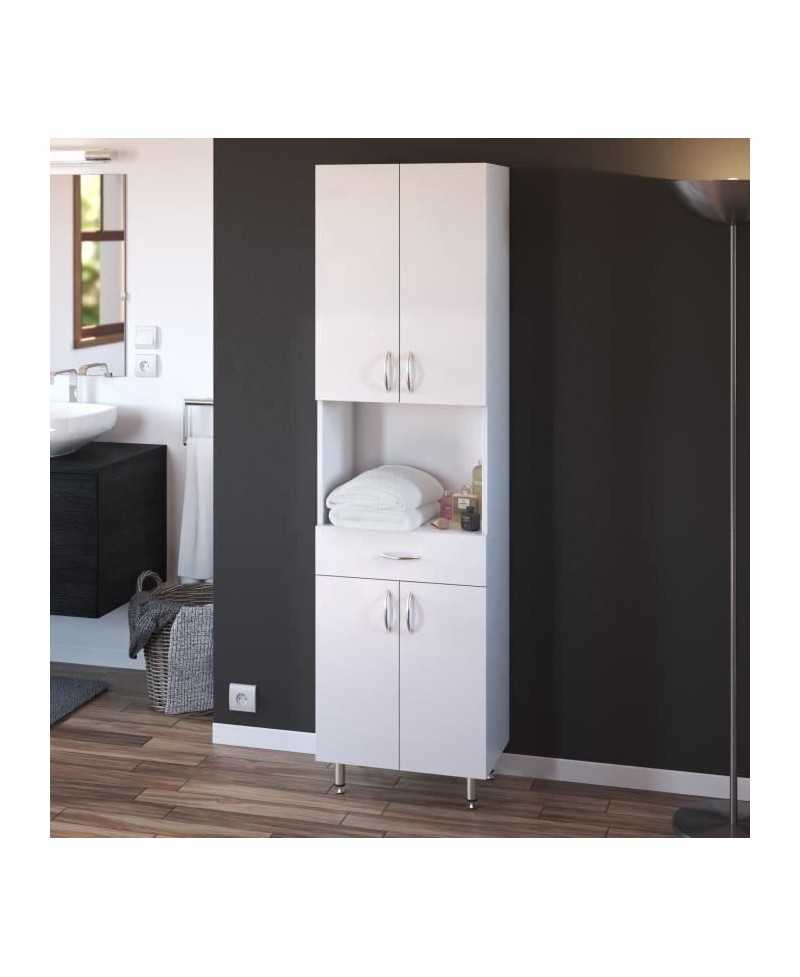 ARMANDO Armoire de salle de bain L 50 cm - Blanc Mat