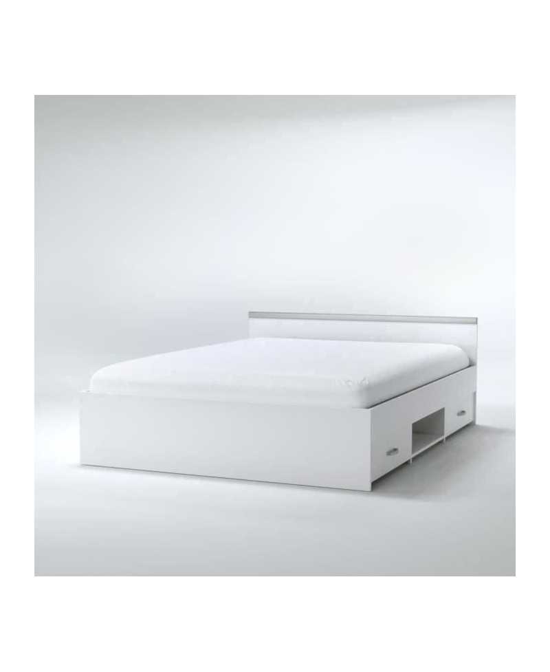 PARISOT ZODIAC Lit adulte 140 x 190 cm - Contemporain - Blanc mat