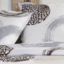 TODAY Cotton bed set 2 people - 240x260 cm - White print Axel