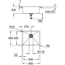 GROHE K700 stainless steel sink 31726SD0