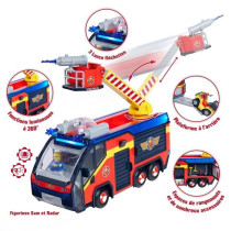 Fireman Sam - Fire Truck - Jupiter - 2 figurines - Sounds and lights -