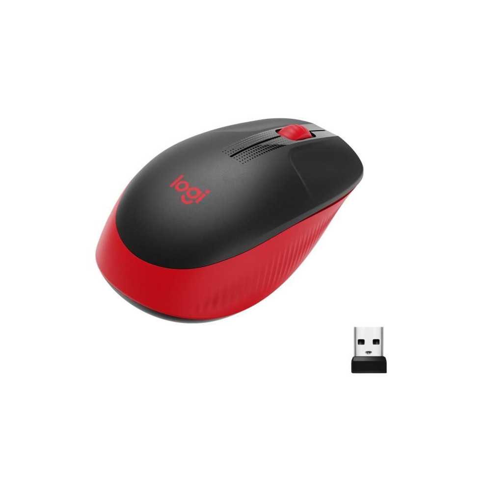 LOGITECH - M190 Red Wireless Mouse