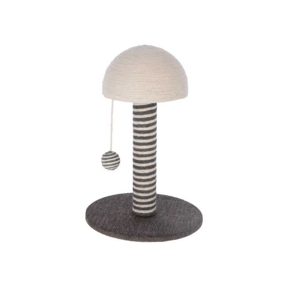 Arbre a chat - 42cm - Funghi - KERBL - Gris/blanc - Sisal