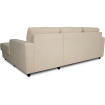 Canapé d'angle droit 4 places - PAUL in cord - Tissu Beige - 216 x 14